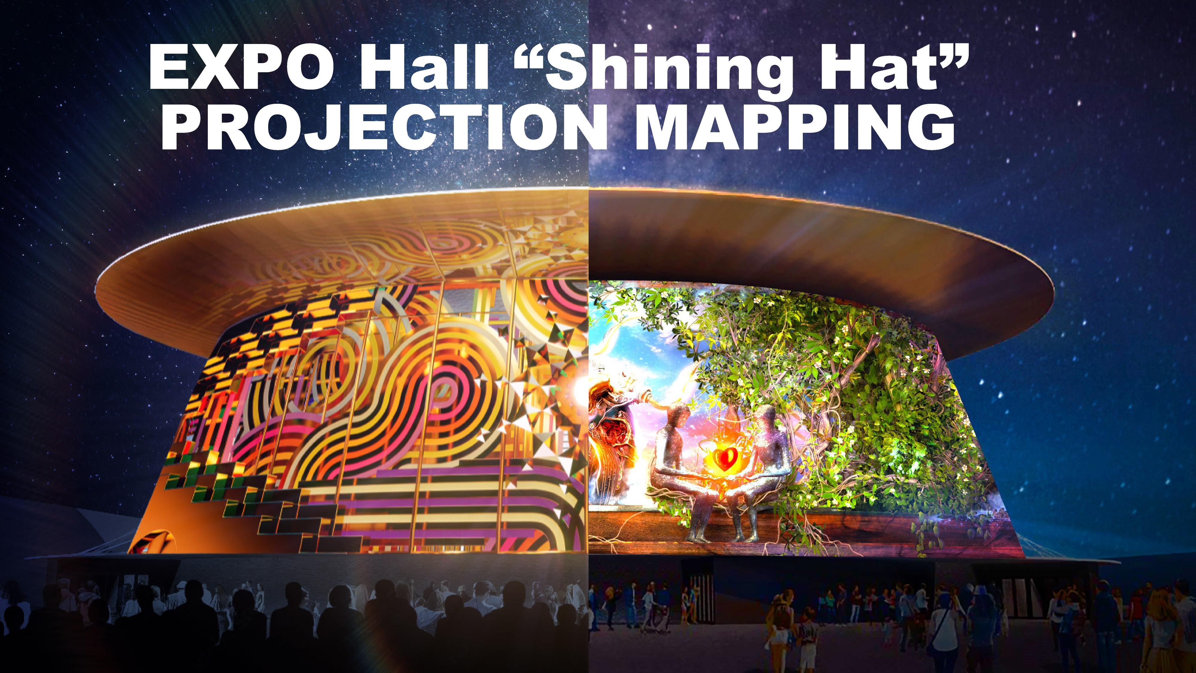 EXPO Hall "Shining Hat" PROJECTION MAPPING
